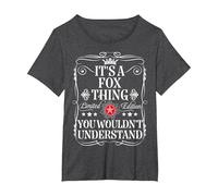 Fox Name Its A Fox Thing You Wouldn't Understand T-Shirt, Women's Plus, Dark Heather Grey, 1X