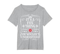Fox Name Its A Fox Thing You Wouldn't Understand T-Shirt, Women's Plus, Heather Grey, 5X