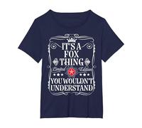 Fox Name Its A Fox Thing You Wouldn't Understand T-Shirt, Women's Plus, Navy Blue, 1X