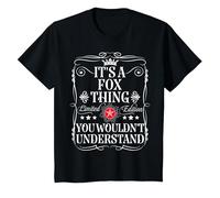 Fox Name Its A Fox Thing You Wouldn't Understand T-Shirt, Youth, Black, 2T