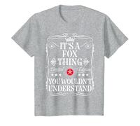 Fox Name Its A Fox Thing You Wouldn't Understand T-Shirt, Youth, Heather Grey, 3T