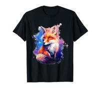Fox Nature Colorful Artwork Wildlife Forest Animal Art T-Shirt