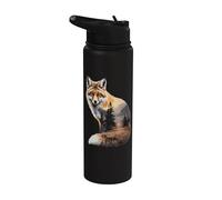 Fox Nature Landscape Hiking Camping Bushcraft Wilderness Stainless Steel Insulated Water Bottle