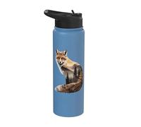 Fox Nature Landscape Hiking Camping Bushcraft Wilderness Stainless Steel Insulated Water Bottle