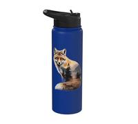 Fox Nature Landscape Hiking Camping Bushcraft Wilderness Stainless Steel Insulated Water Bottle
