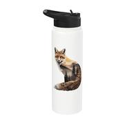 Fox Nature Landscape Hiking Camping Bushcraft Wilderness Stainless Steel Insulated Water Bottle