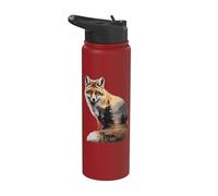 Fox Nature Landscape Hiking Camping Bushcraft Wilderness Stainless Steel Insulated Water Bottle