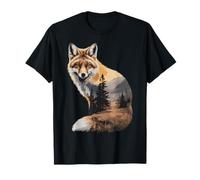 Fox Nature Landscape Hiking Camping Bushcraft Wilderness T-Shirt