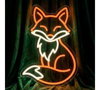 Fox Neon Light Sign Animal LED Signs for Wall Cute Fox Neon Light Lamp Dimmable USB Powered for Living Room Kids Room Forest Playroom Decor Bar Aesthetic Birthday for Boys Girls