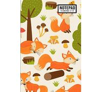 Fox Notepad: Fox Small Lined Notepad / Notebook | 110 Pages | 6 x 9