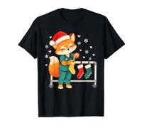 Fox Nurse Christmas Med Surg LPN CNA Santa T-Shirt