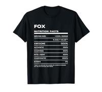 Fox Nutrition Facts Name Funny T-Shirt
