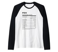 Fox Nutrition Facts Name Raglan Baseball Tee