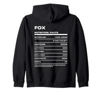 Fox Nutrition Facts Name Zip Hoodie