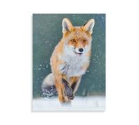 Fox on its daily foraging trip in the harsh winter season，Paper Jigsaw Puzzles for Adults 1000 Piece Puzzles Gifts for Adults Game 1000pcs（38x26cm）-AP57