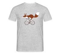 Fox On Racing Bicycle Men's T-Shirt Heather Grey
