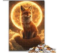 Fox on The Moon Jigsaws 1000 Pieces for Teenagers, Toys Educational Games Stress Relieving Secret Santa Gifts for And Age 14 50x75cm