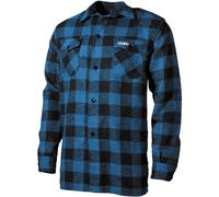 Fox Outdoor Lumberjack Shirt Flannel Mens Long Sleeve Work Blue Black Checkered