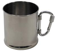 Fox Outdoor Stainless Steel Single-Walled Cup With Carabiner