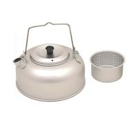 Fox Outdoors Camping Tea Kettle Tea Strainer Aluminium Silver 950ml Fire Cook