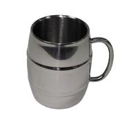Fox Outdoors Barrel Mug 450ml Stainless Steel Double-Walled Insulated Silver