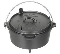 Fox Outdoors Dutch Pot Camp Fire Oven Cast Iron Cooking Pot 3.8 ltr