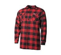 Max Mens Lumberjack Flannel Shirt Chequered Red Black Warm Country Wear