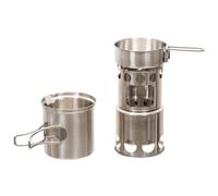 Fox Outdoors Travel Camping Cook Set Stove Stainless Steel Hiking Bushcraft