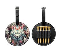 fox pack Black Printed golf tee storage bag - portable design, easy to organize tee, Black, One Size