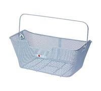 Fox Parts rear wheel basket Ergo-Griff- bevelled side- spring flap cutout, silver, 40x28x18cm, 05100505