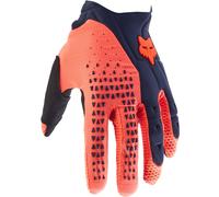 FOX Pawtector Motocross Gloves, blue/orange, size XL