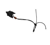 Fox Pendant Necklace, Black Rosewood Fox Pendant with Adjustable PU Leather Cord Sliding Knot, Unisex Necklace for Men Women As Bag Decoration Fashion Accessory