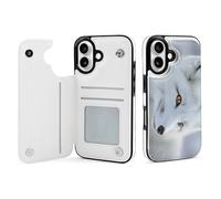 Fox Phone Case Compatible with iPhone 16/16 Plus/16 Pro/16 Pro Max/ 16 E/16 SE4 Flip Protective Cover with Card Holder