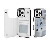 Fox Phone Case Compatible with iPhone 16/16 Plus/16 Pro/16 Pro Max/ 16 E/16 SE4 Flip Protective Cover with Card Holder