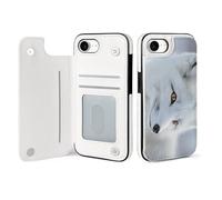 Fox Phone Case Compatible with iPhone 16/16 Plus/16 Pro/16 Pro Max/ 16 E/16 SE4 Flip Protective Cover with Card Holder