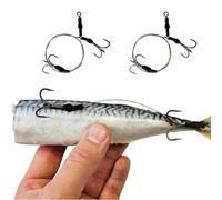 FOX Pike Dead Bait Rigs with FOX Treble HOOKS for Pike Fishing Trace Hooks Live Bait - Ready to go! (Size 2)