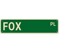 Fox PL Vintage Decor Retro Tin Signs Art Plaque Aluminum Sign for Bedroom Kitchen Garden Wall Bar Club Coffee Hanging Home Decor 4x16 Inch