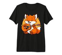 Fox Playing Guitar Graphic Fox Boys Girls Guitar Lover Premium T-Shirt