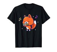 Fox Playing Harmonica Musician French Harp Mouth Organ T-Shirt