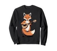 Fox Playing Mandolin Folk Acoustic Music Sweatshirt
