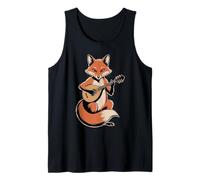 Fox Playing Mandolin Folk Acoustic Music Tank Top