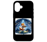 Fox Playing Violin Beneath The Stars With Fireflies. Hill Case for iPhone 16
