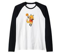 Fox Plays Basketball Raglan Baseball Tee
