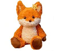 Fox Plush Toys, Red Fox Stuffed Animals Plush, Fox Soft Toy, Cuddly Fox Teddy Animal Plush Doll with Star Hair Clip, Foxes Hugging Pillow Cushion Stuff Dolls Birthday Xmas Gifts Room Decor (65cm)