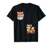 Fox Pocket Design Fox Lover Cute Foxes Wild Animals Fox Art T-Shirt