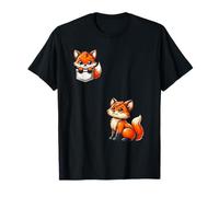 Fox Pocket Design Fox Lover Cute Foxes Wild Animals Fox Art T-Shirt