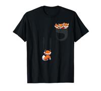 Fox Pocket Design Fox Lover Cute Foxes Wild Animals Fox Art T-Shirt
