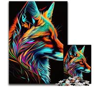 Fox Pop Art Animal 1000 Piece Jigsaw Puzzle Difficult Puzzles for Adults for Teenagers, Family Game Night, Brain-Challenging Gift Idea 26X38CM/10.23x14.96inch