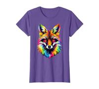 Fox Pop Art Rainbow Colors Red Wild Dog Foxes Cute Fox T-Shirt