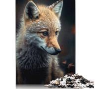 Fox Poster, Picture, Metal Print, Paint by FotoKonzepte Puzzle for Adults And Teenagers 500 Pieces Puzzle Adult Jigsaw Puzzle for Adults Puzzles 500pcs (52x38cm)
